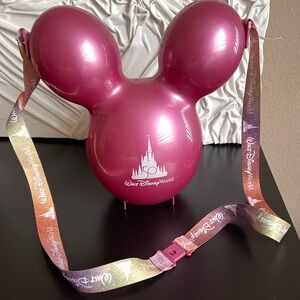Walt Disney world 50th anniversary pink balloon popcorn bucket